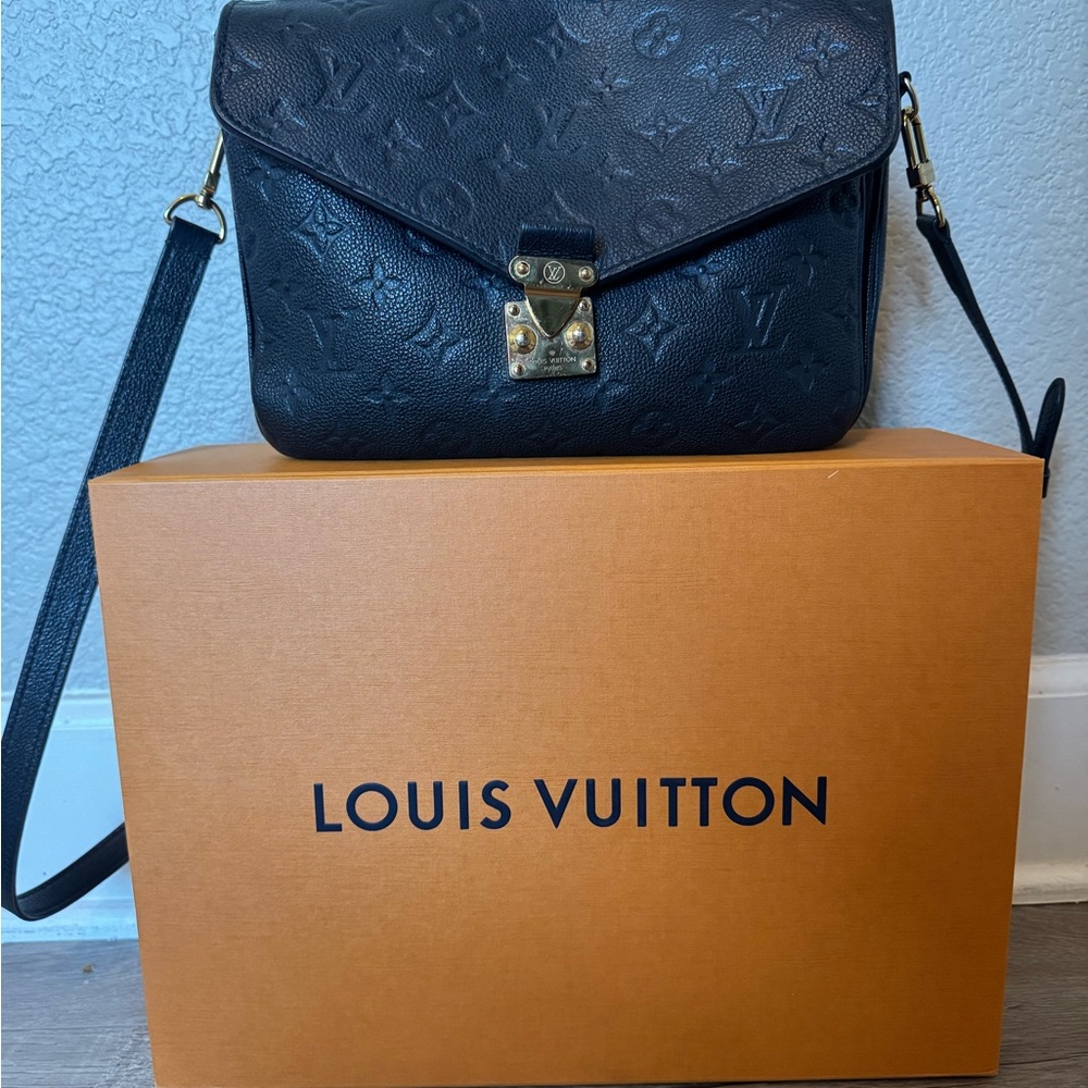 Louis Vuitton Black Embossed Crossbody Bag